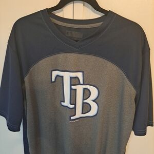 True Fan Tampa Bay Rays Genuine dryfit Merchandise Baseball Jersey Size xl MLB